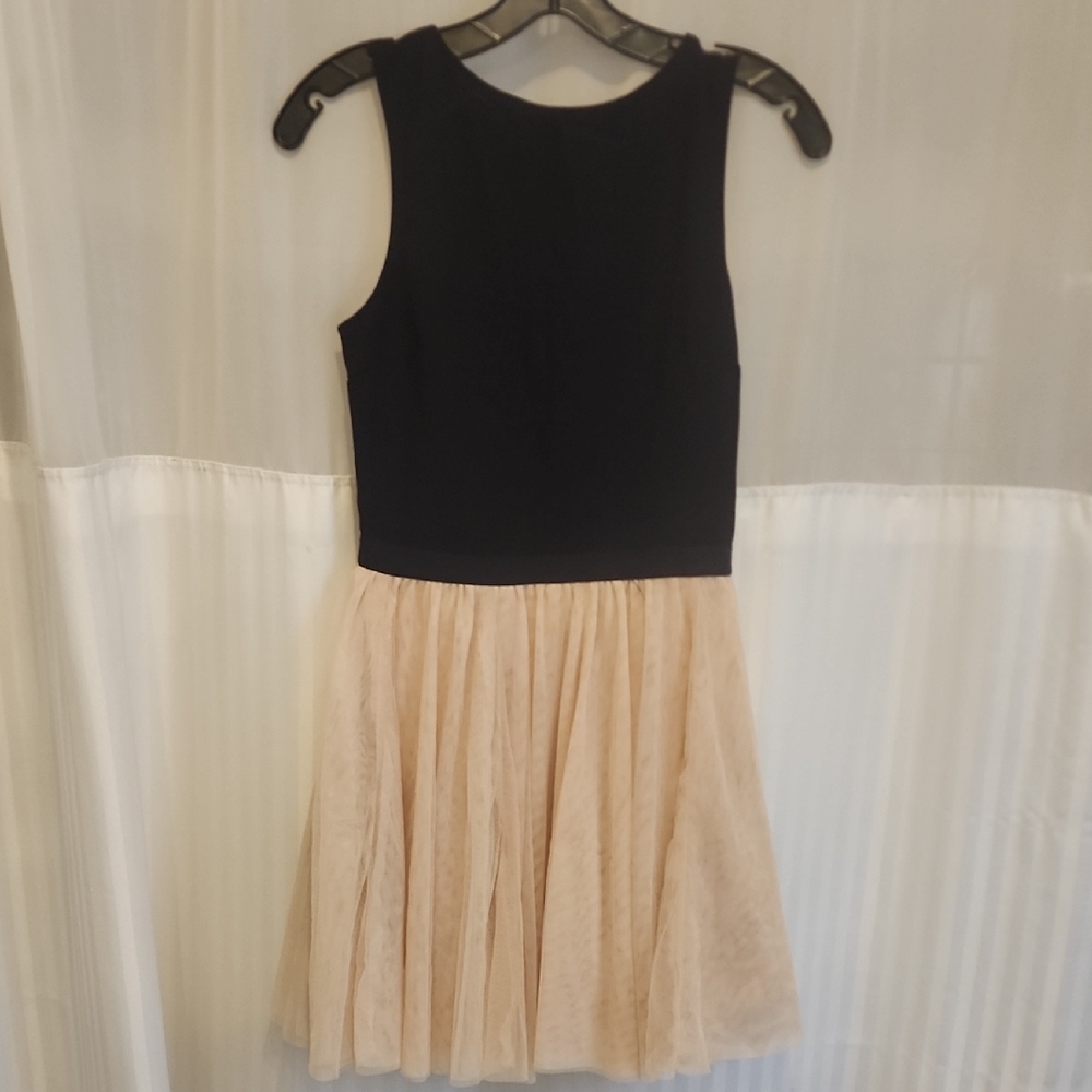 Aqua Black and Cream Formal Kids Dress
